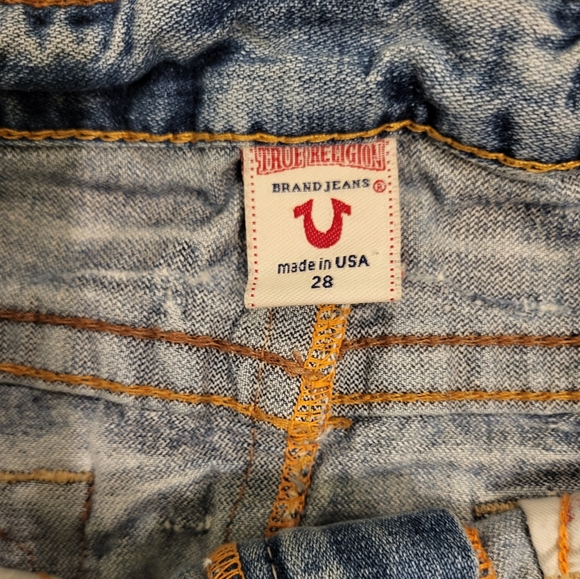 True Religion Bobby Skirt Size 28 Light Wash Denim - Picture 4 of 6